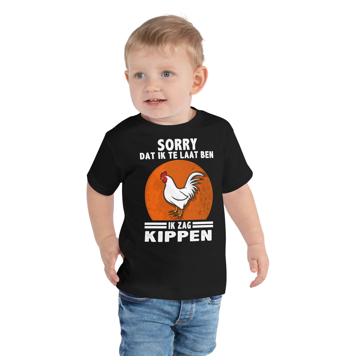 Peuter T-shirts (Sorry dat ik te laat ben - kippen)