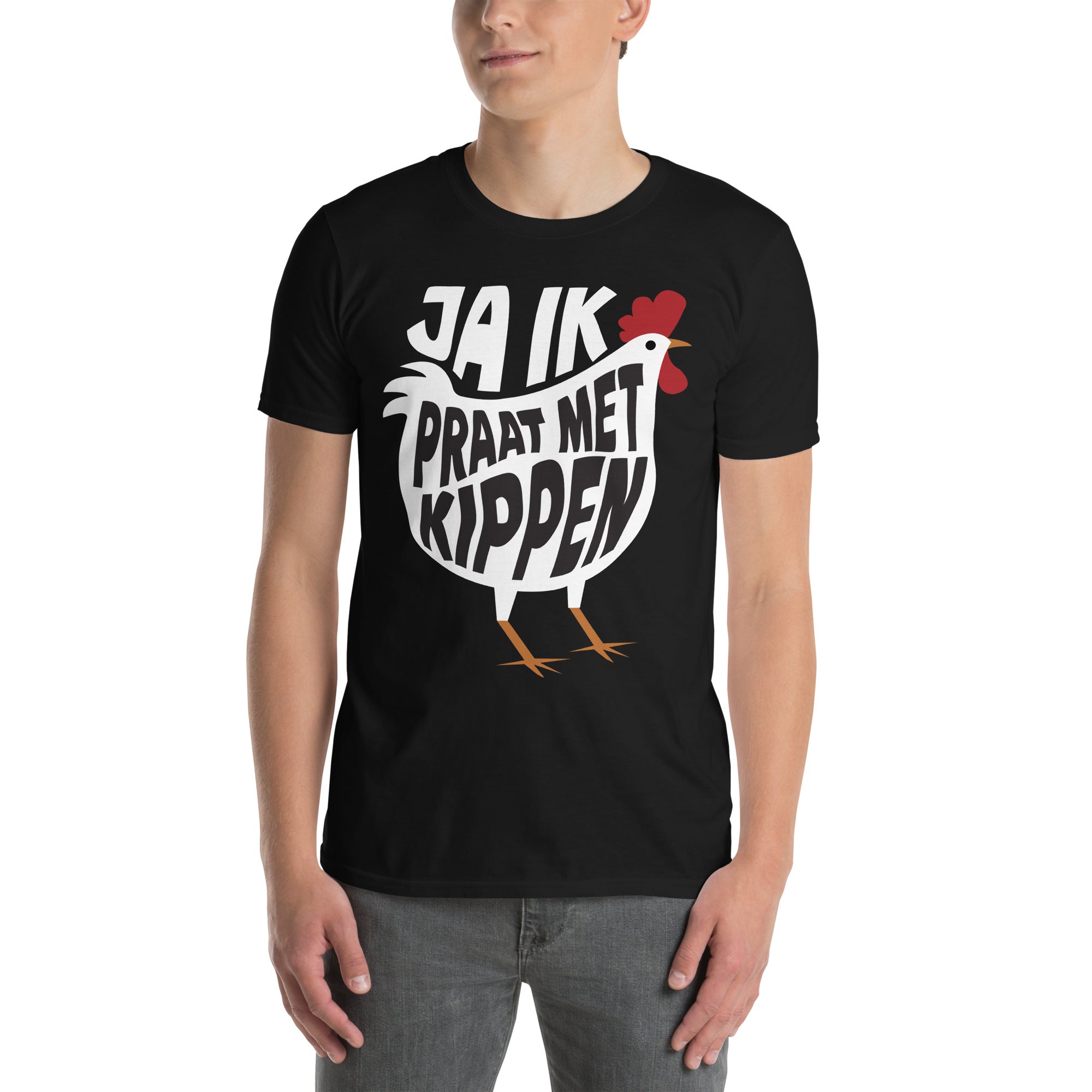 Unisex Tshirt - (ja ik praat met kippen)