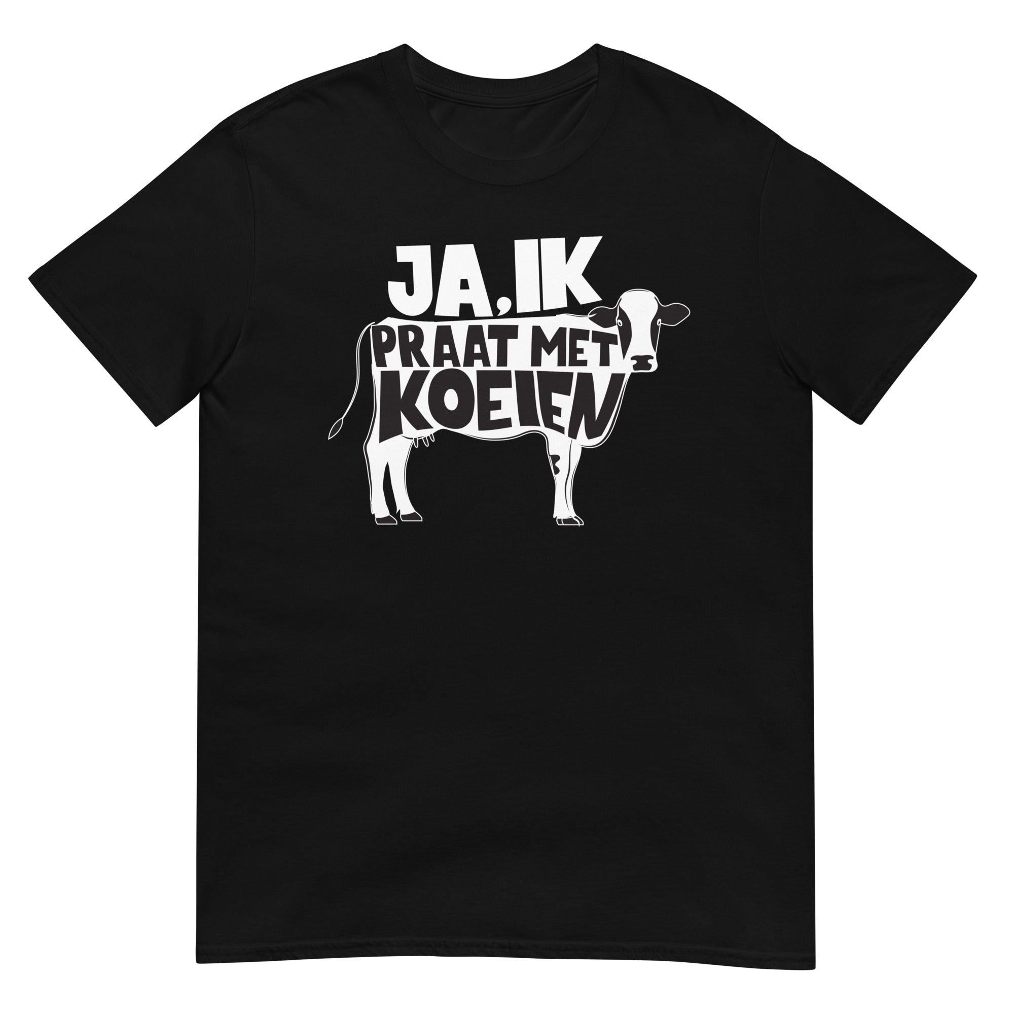 Unisex T-shirt ( ja ik praat met koeien)