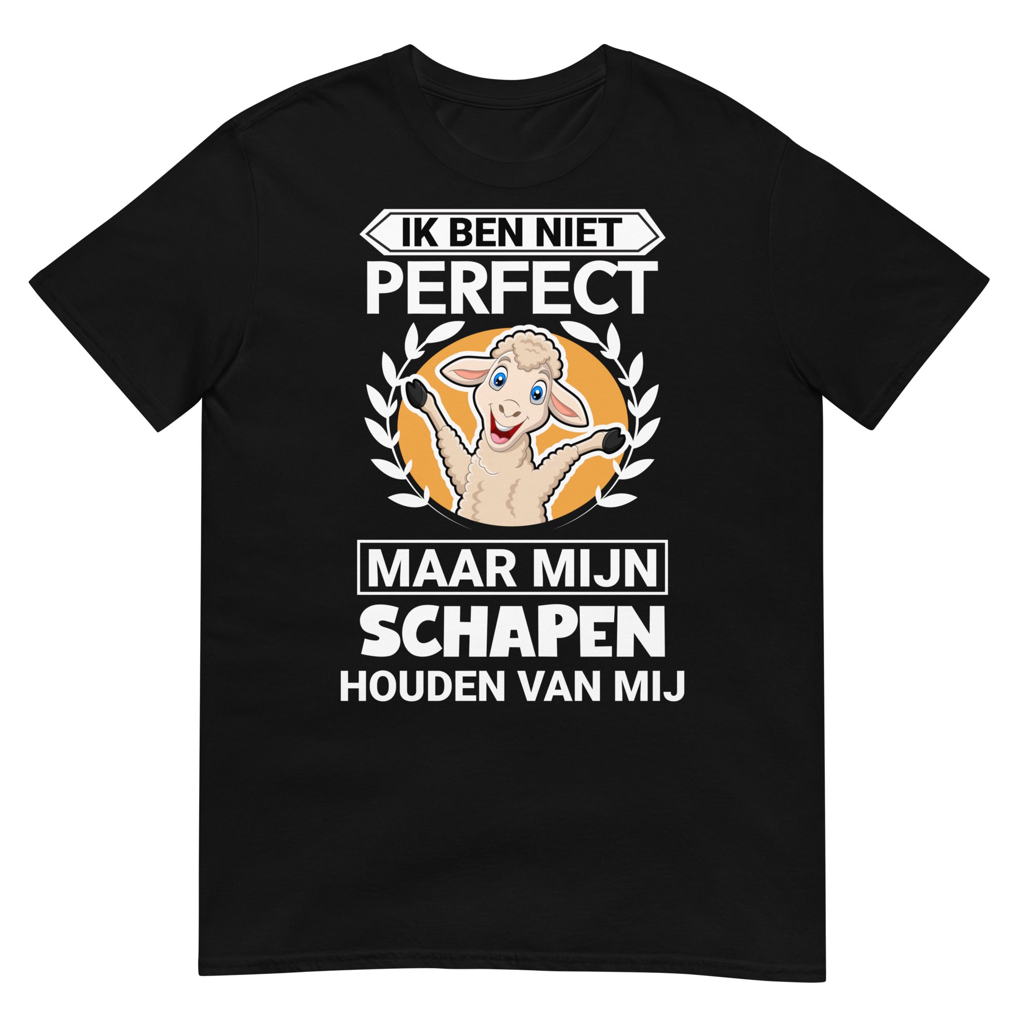 unisex t-shirt (niet perfect maar mijn schapen houden van mij)