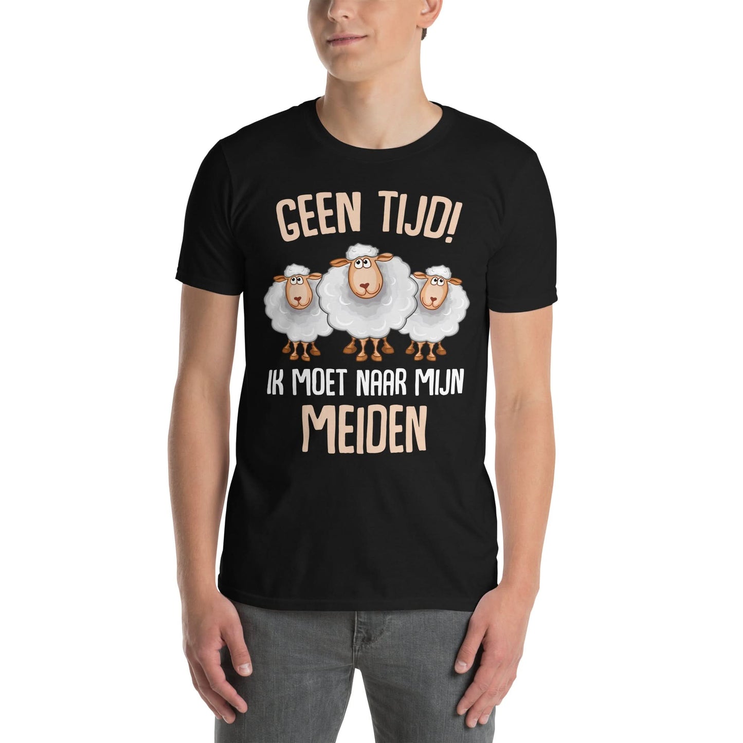Unisex T-shirt (geen tijd moet naar mijn meiden -schapen)