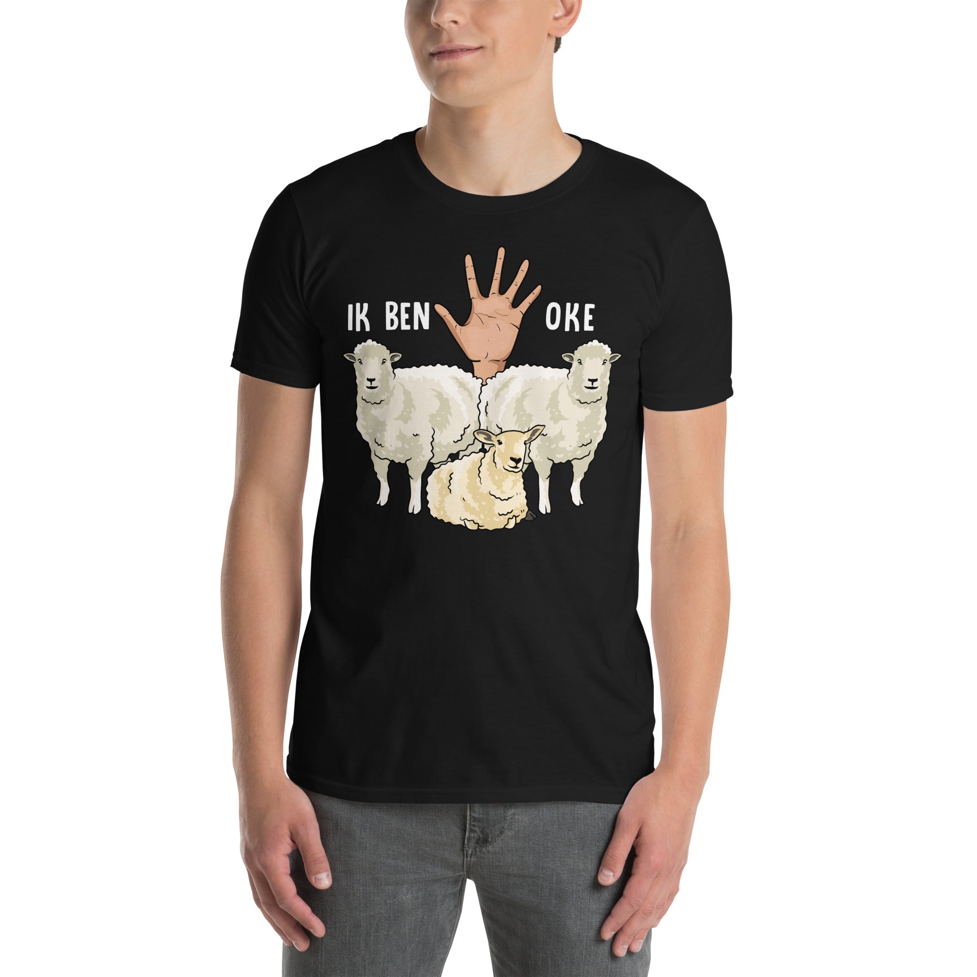 unisex Tshirt ( ik ben oke - schaap)