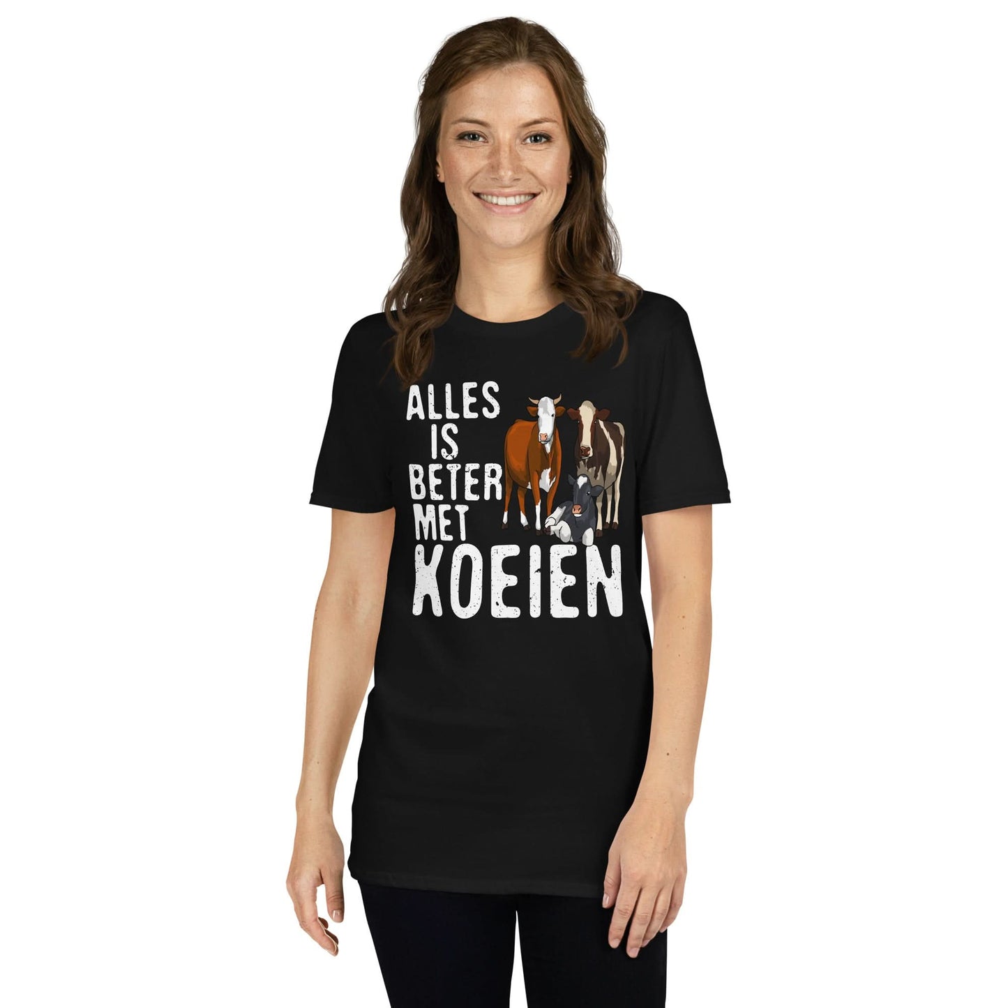 Unisex T-shirt (Alles is beter met koeien)