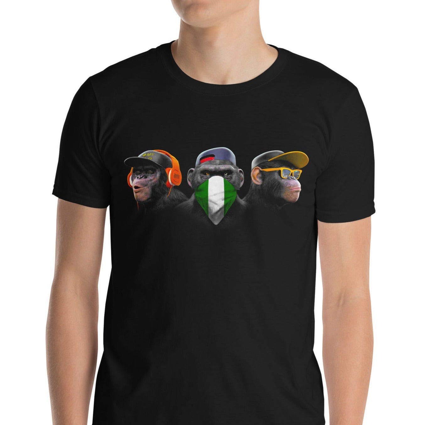 Unisex T-shirt (Horen, zien en zwijgen)