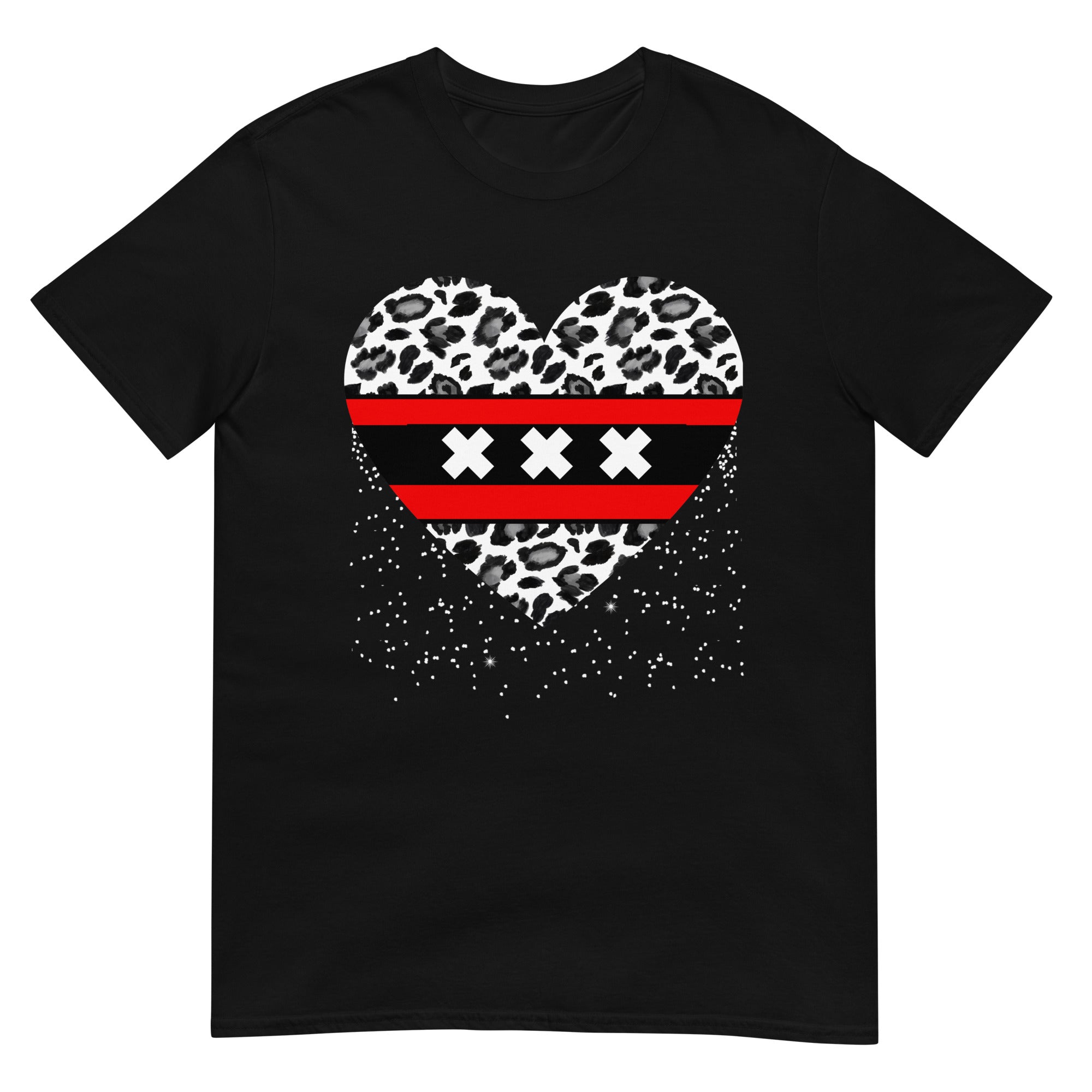 Unisex T-shirt (Amsterdam Leopard Heart)