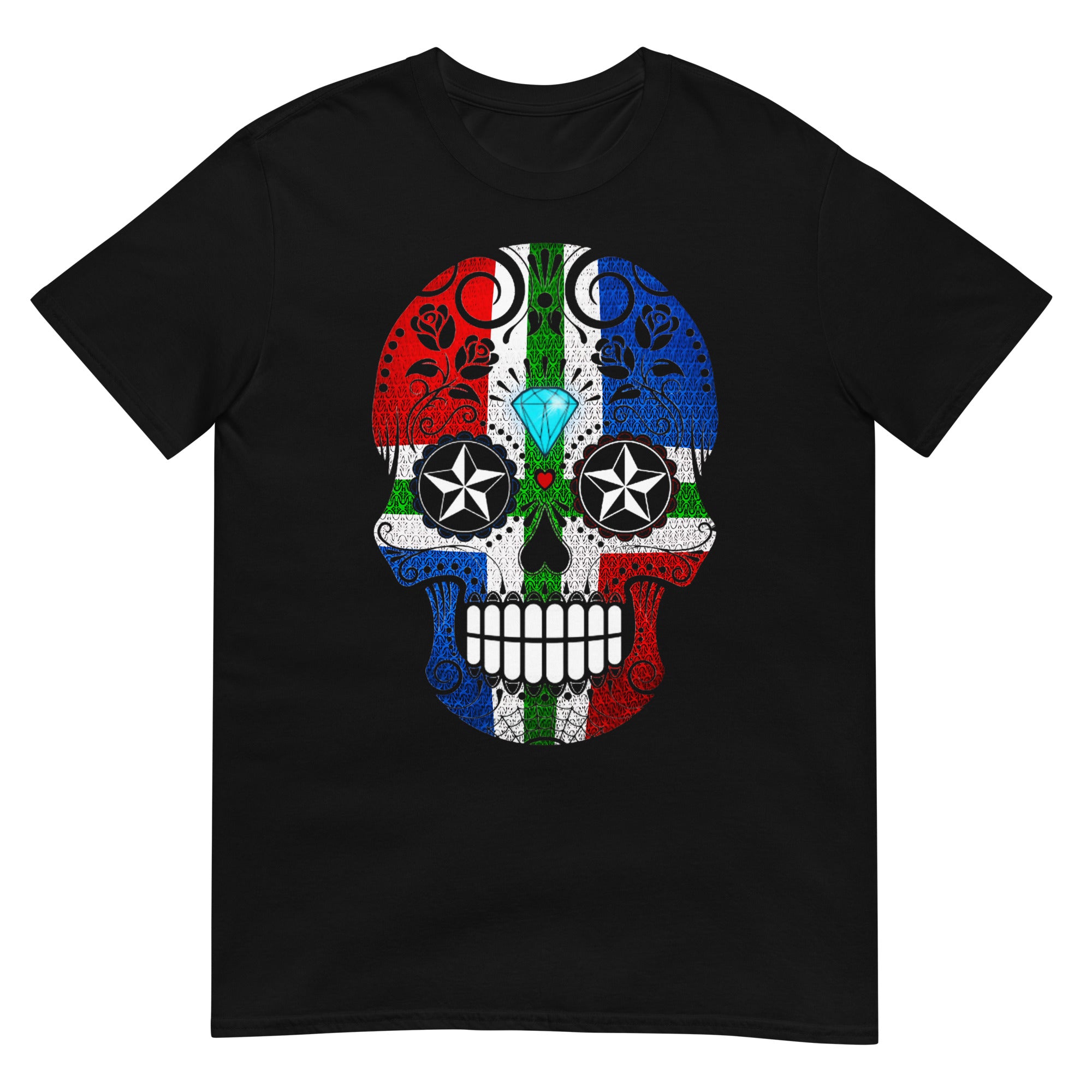 Unisx T-shirt (Groningen Flag Skull)