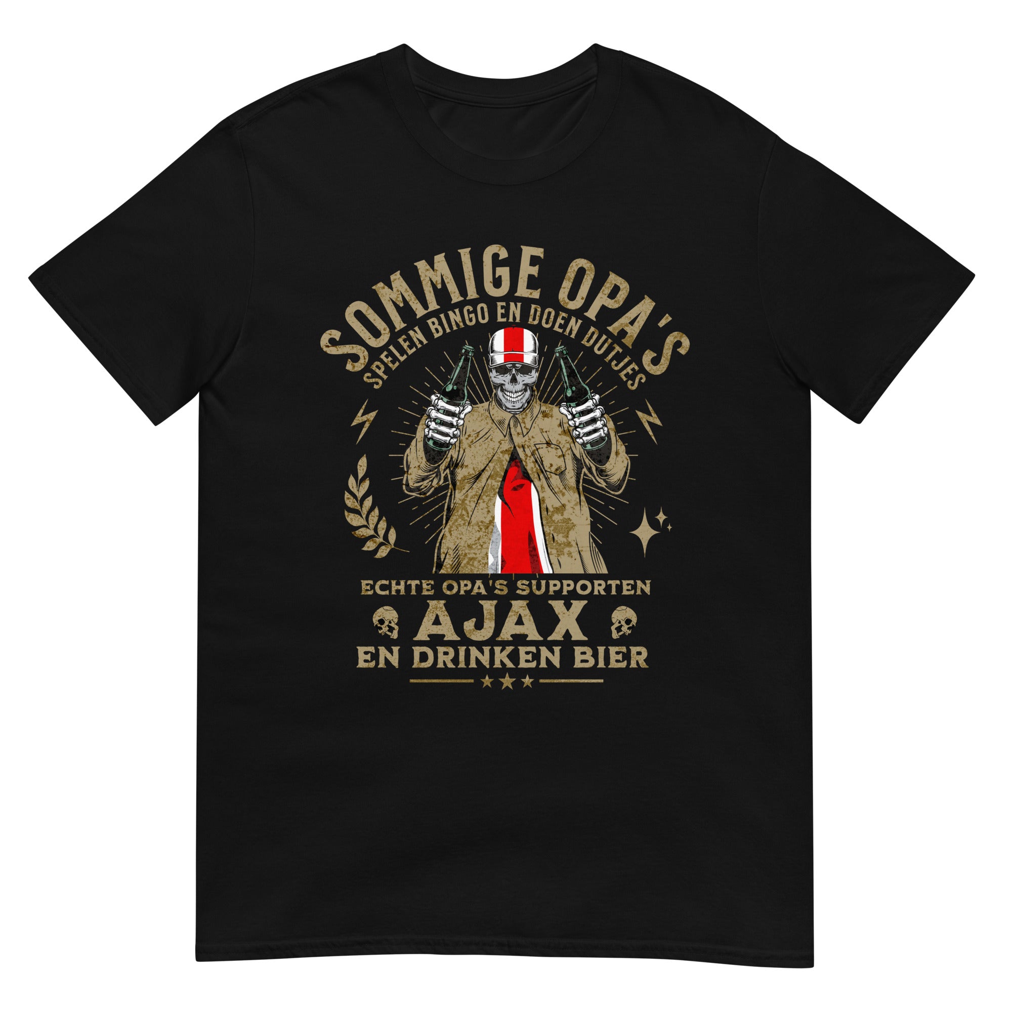 Unisex T-shirt (Echte Opa's supporten Ajax en drinken bier) Amsterdam