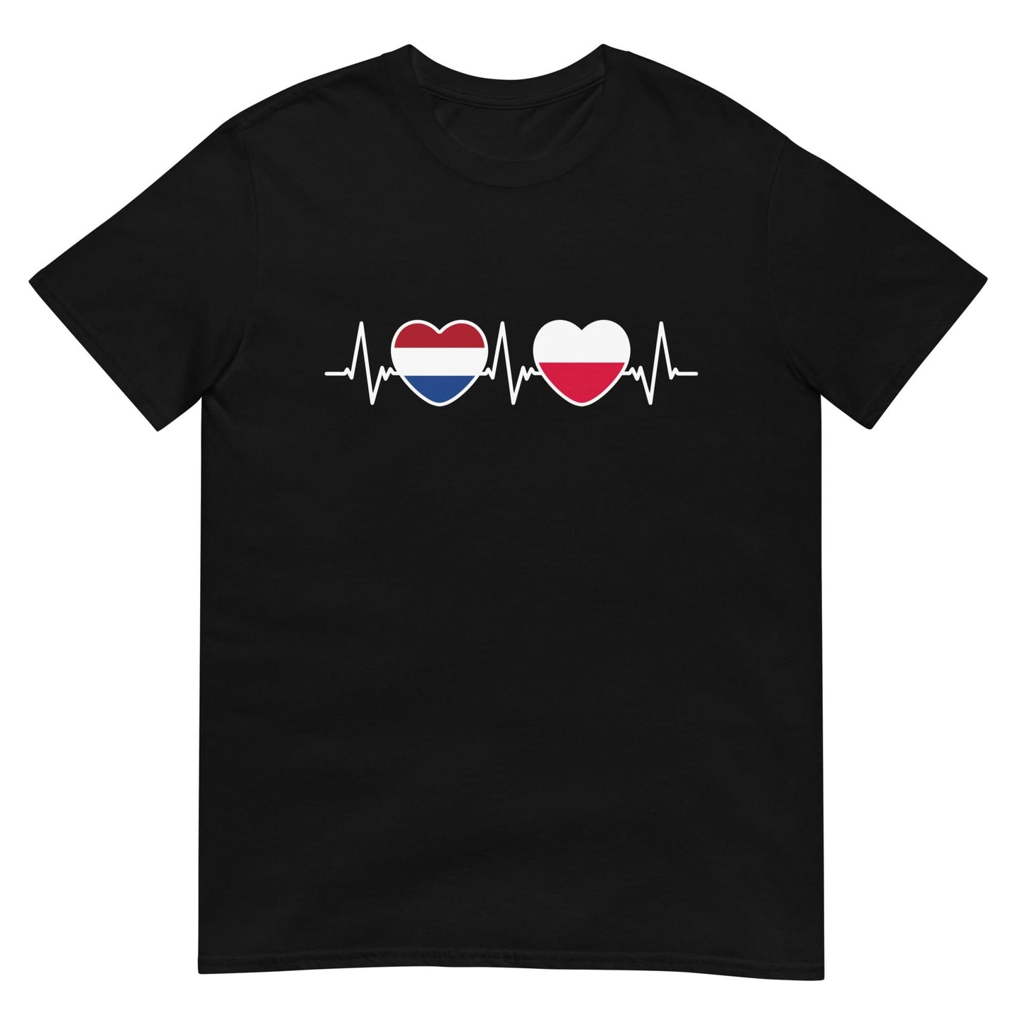 Unisex T-shirt (heartbeat Polen - Nederland)