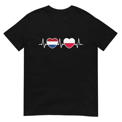 Unisex T-shirt (heartbeat Polen - Nederland)
