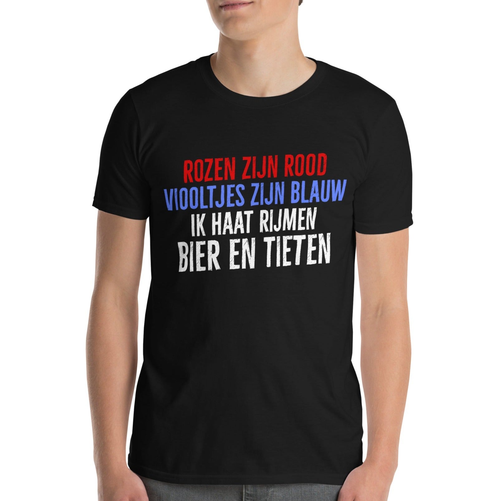 Unisex T-shirt (Rozen zijn rood, Ik haat rijmen...)