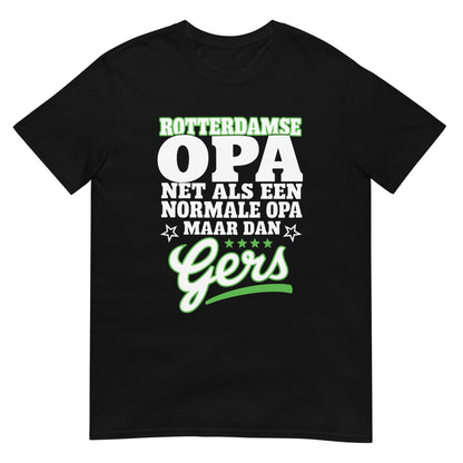 Unisex T-shirt (Rotterdamse opa, gers)