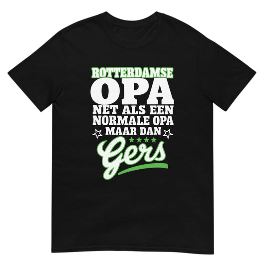 Unisex T-shirt (Rotterdamse opa, gers)