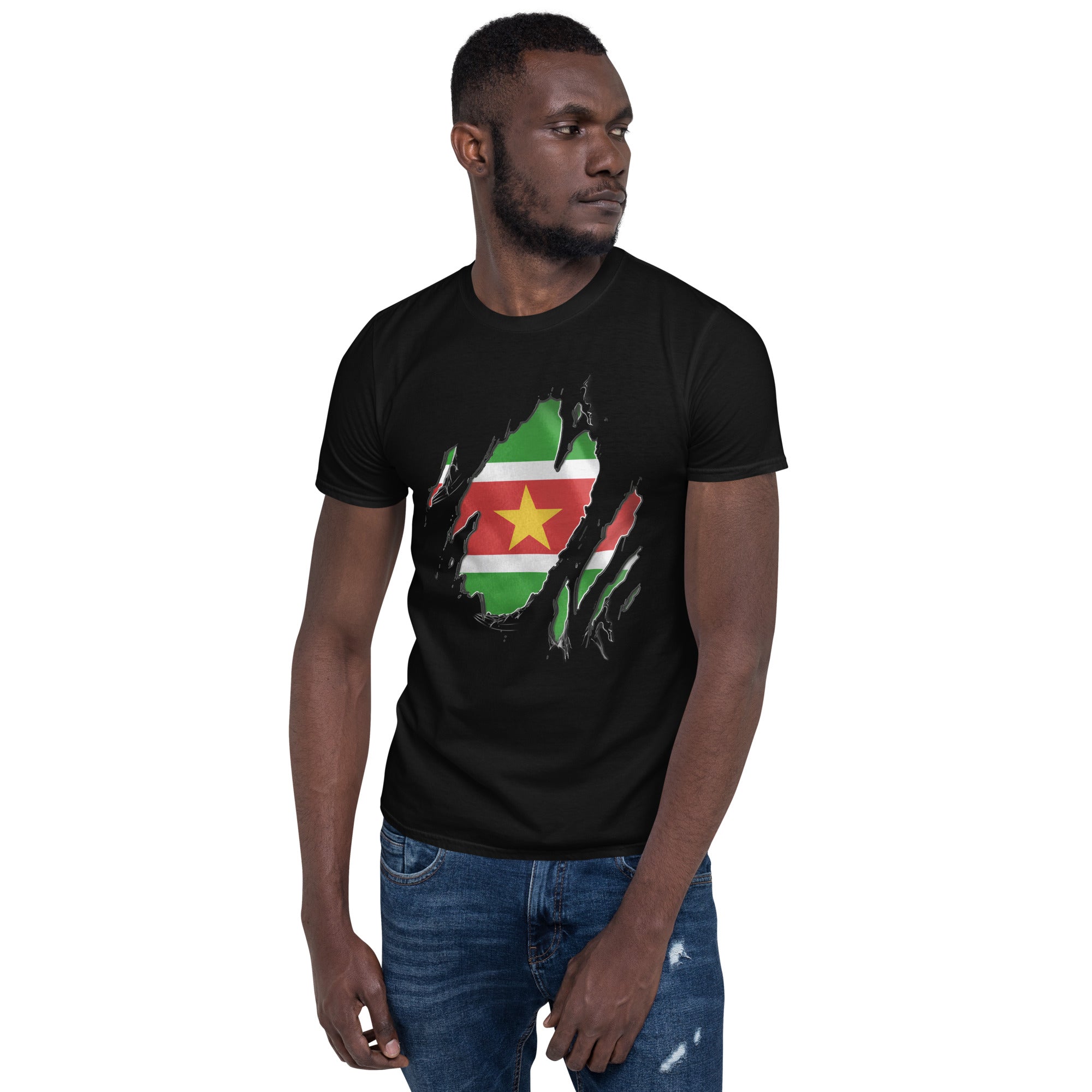 Unisex T-shirt (Suriname, gescheurd shirt ontwerp)