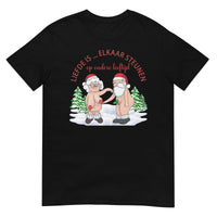 Unisex kerst T-shirt (Liefde... is elkaar steunen op oudere leeftijd)