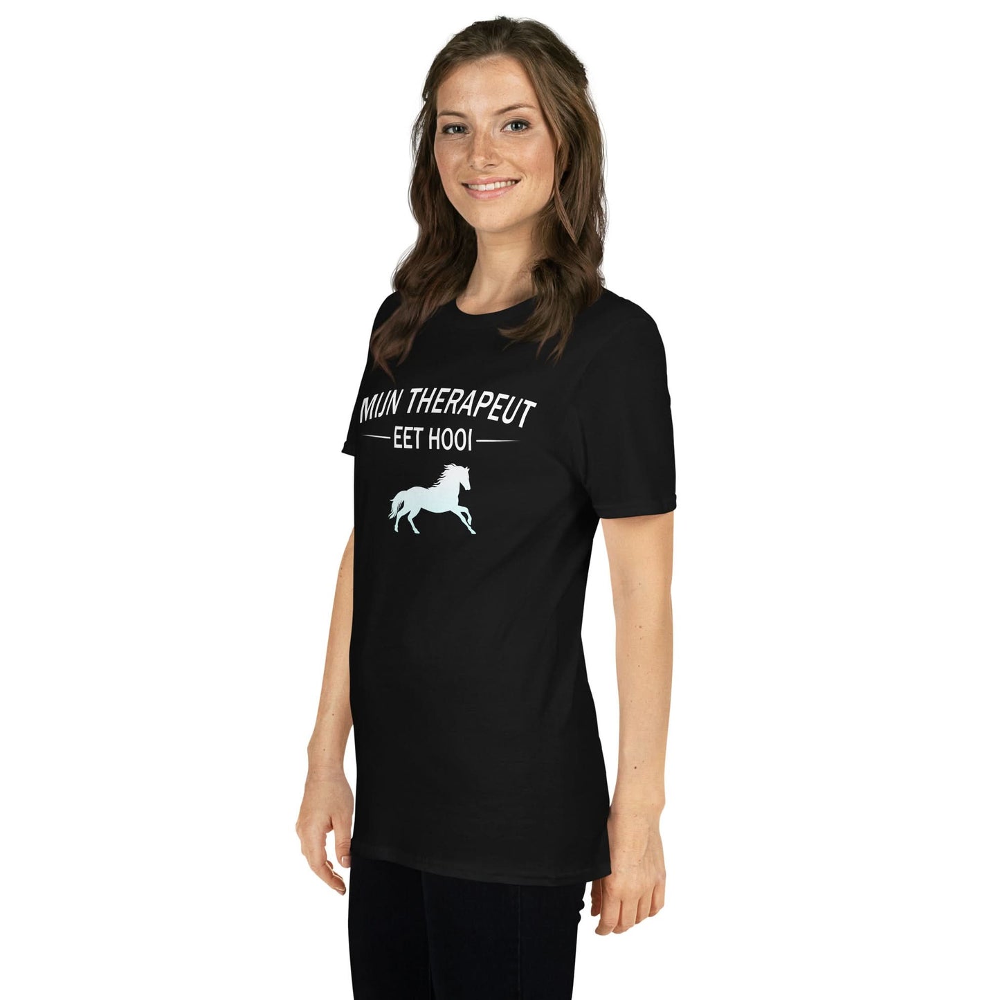 Unisex T-shirt (Mijn therapeut eet hooi)