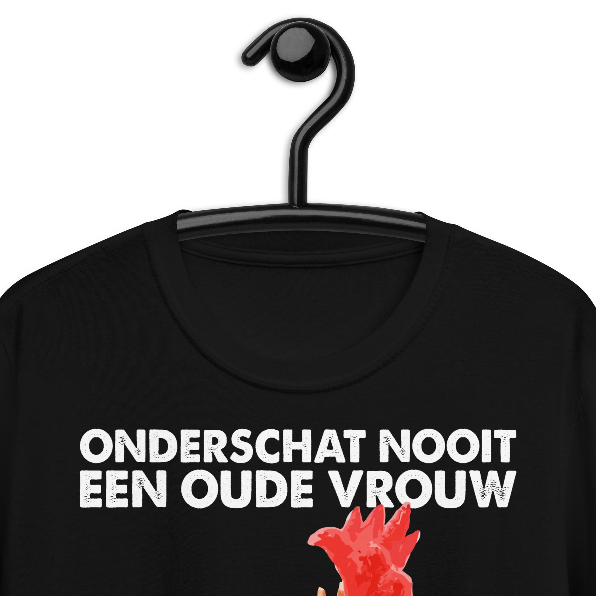 Unisex T-shirt (Onderschat nooit een vrouw die emt kippen kan praten)