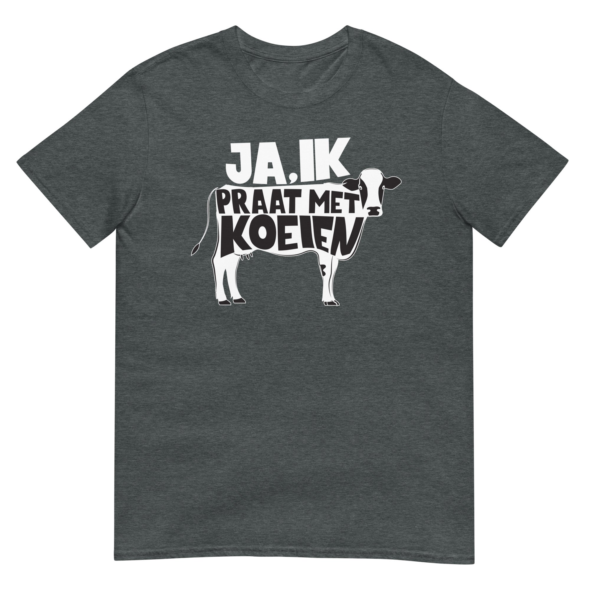 Unisex T-shirt ( ja ik praat met koeien)