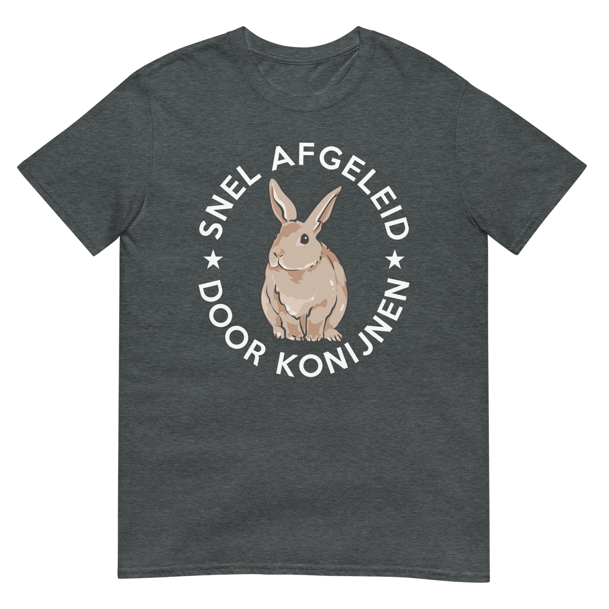 Unisex T-shirt ( snel afgeleid door konijnen)