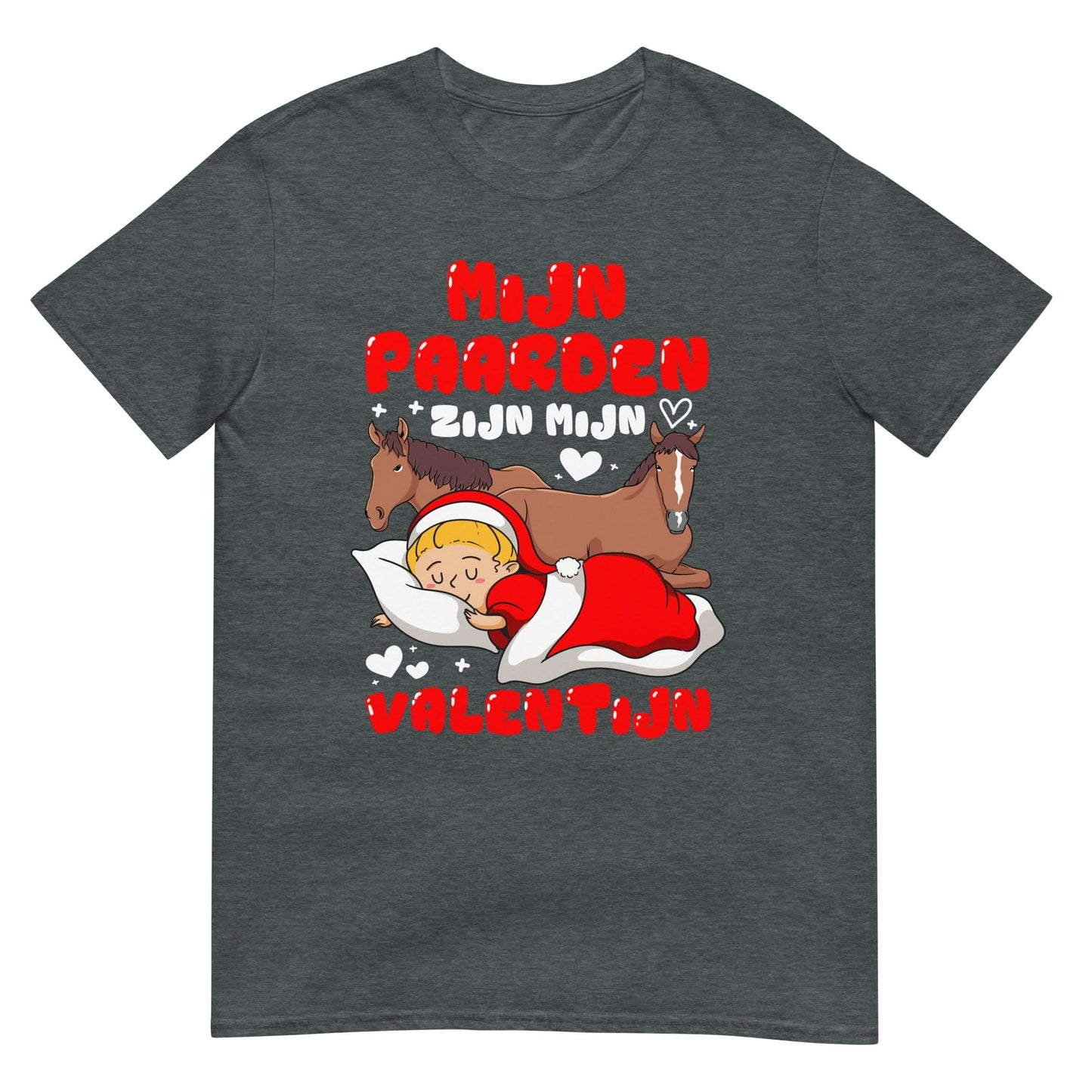 Unisex T-shirt ( valentijn paarden)