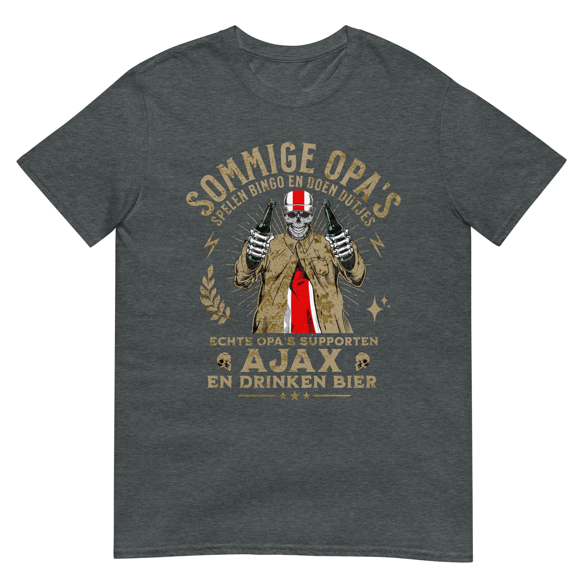 Unisex T-shirt (Echte Opa's supporten Ajax en drinken bier) Amsterdam