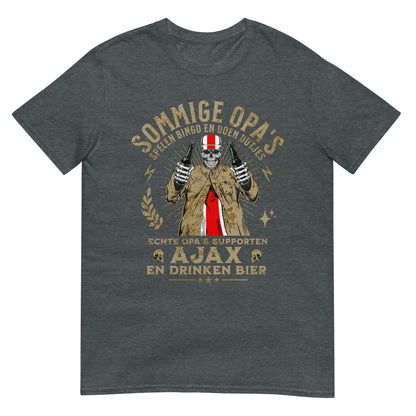 Unisex T-shirt (Echte Opa's supporten Ajax en drinken bier) Amsterdam