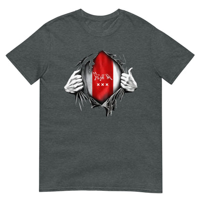 Unisex T-shirt (Ajacied-vlag diep in het hart) Amsterdam