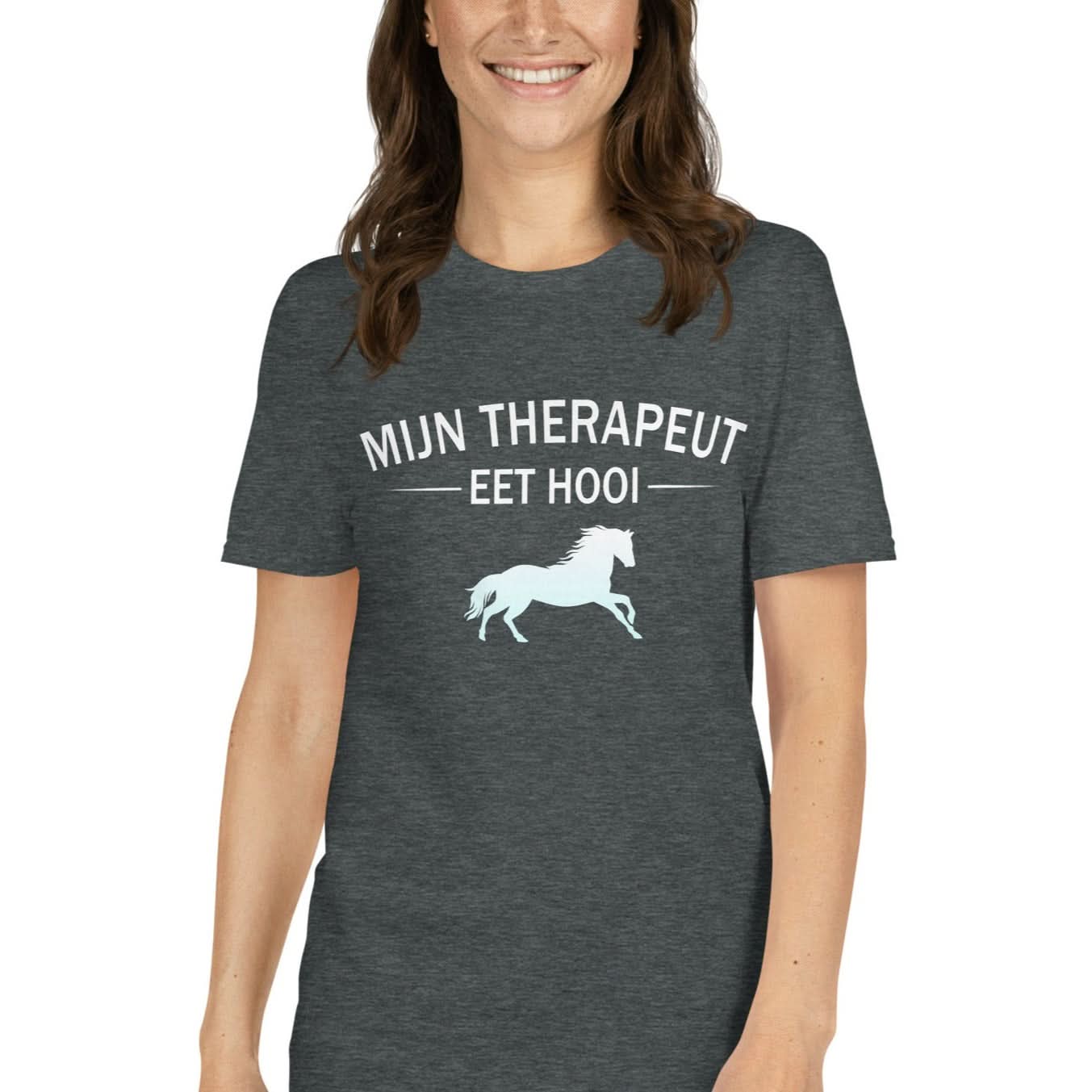 Unisex T-shirt (Mijn therapeut eet hooi)