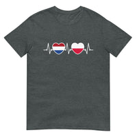 Unisex T-shirt (heartbeat Polen - Nederland)