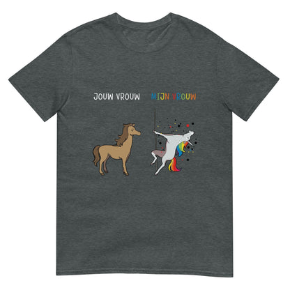 Unisex T-shirt (Jouw vrouw, Mijn vrouw_Unicorn)