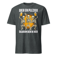 Unisex T-shirt (Bier en plezier, daarom ben ik hier)
