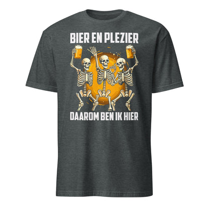 Unisex T-shirt (Bier en plezier, daarom ben ik hier)