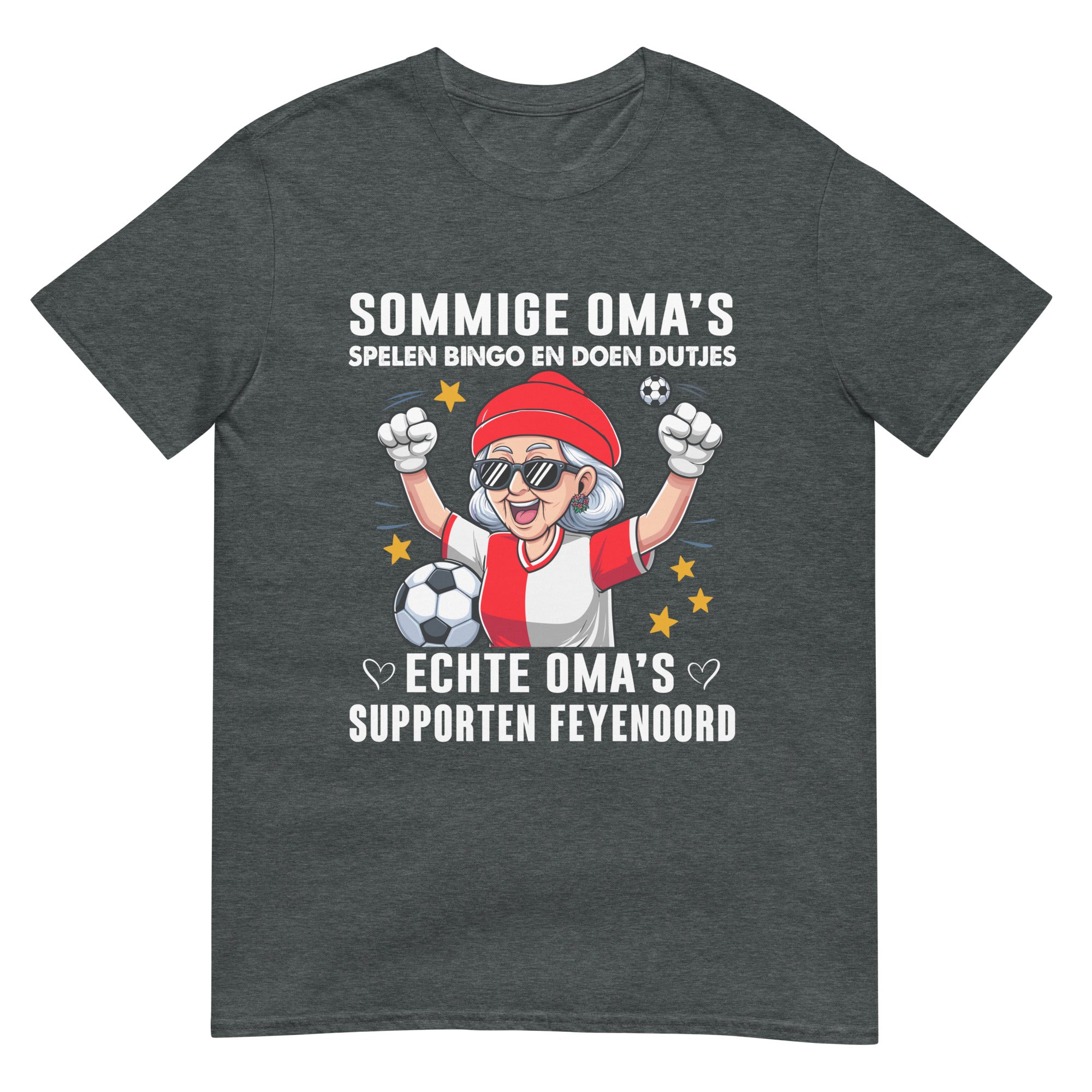 Unisex T-shirt (Sommige oma's spelen bingo...) Oma feyenoorder