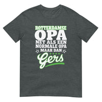Unisex T-shirt (Rotterdamse opa, gers)