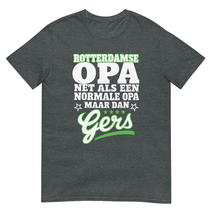 Unisex T-shirt (Rotterdamse opa, gers)