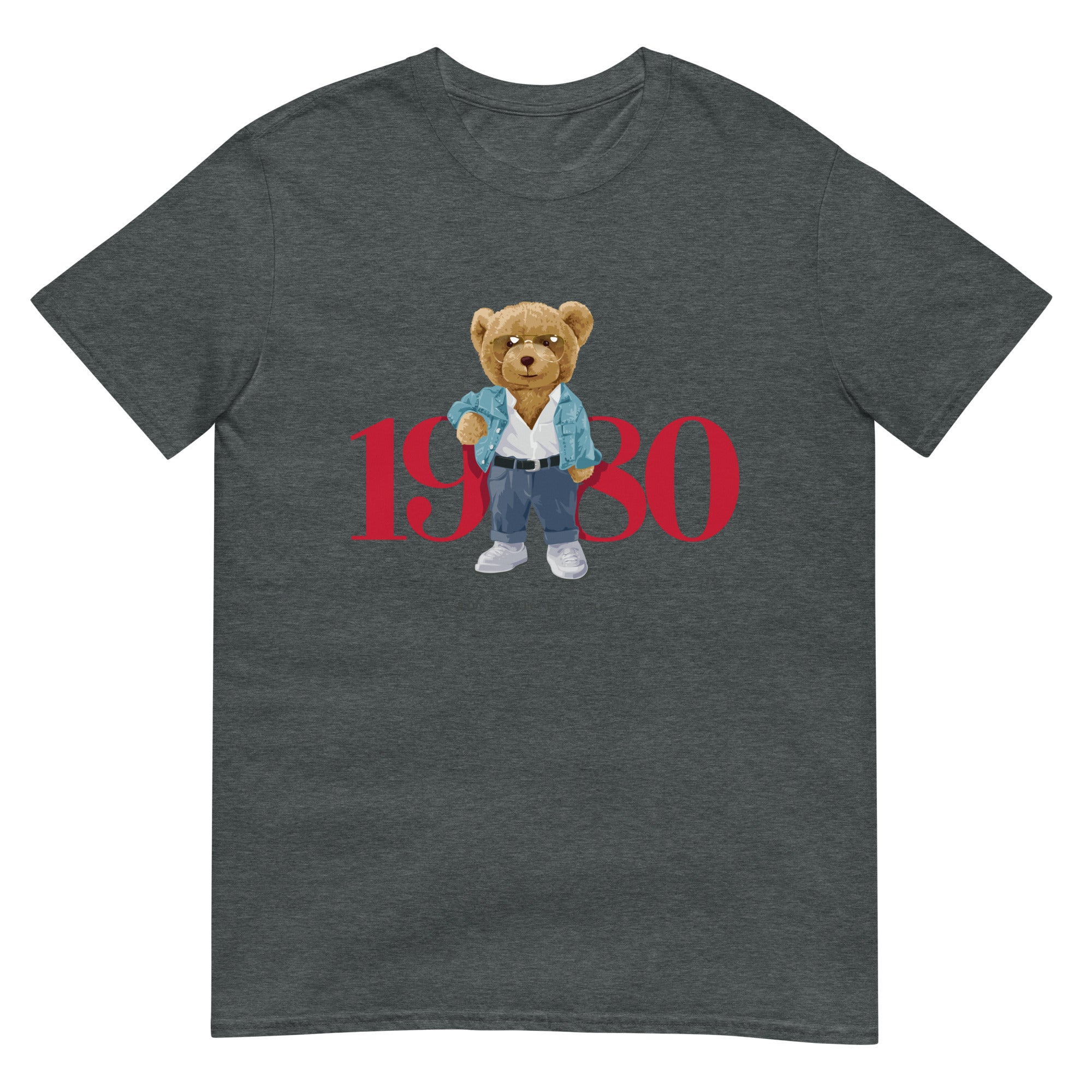 Unisex T-shirt (Bear 1980) Vul jaartal in