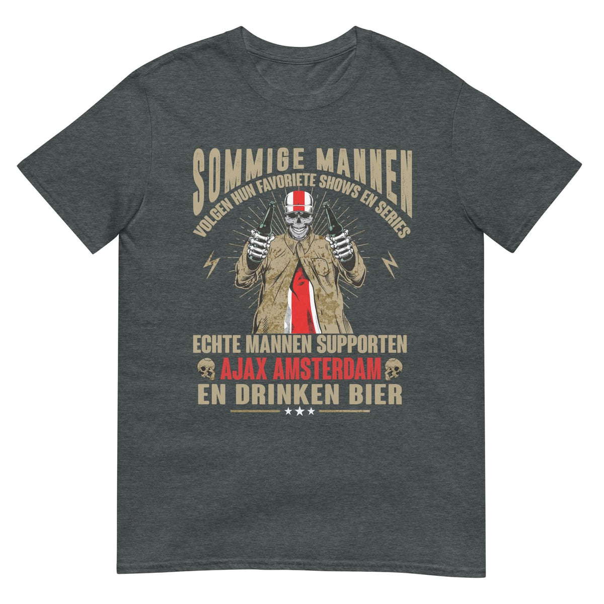 UniseX T-shirt (Echte mannen supporten Ajax amsterdam)