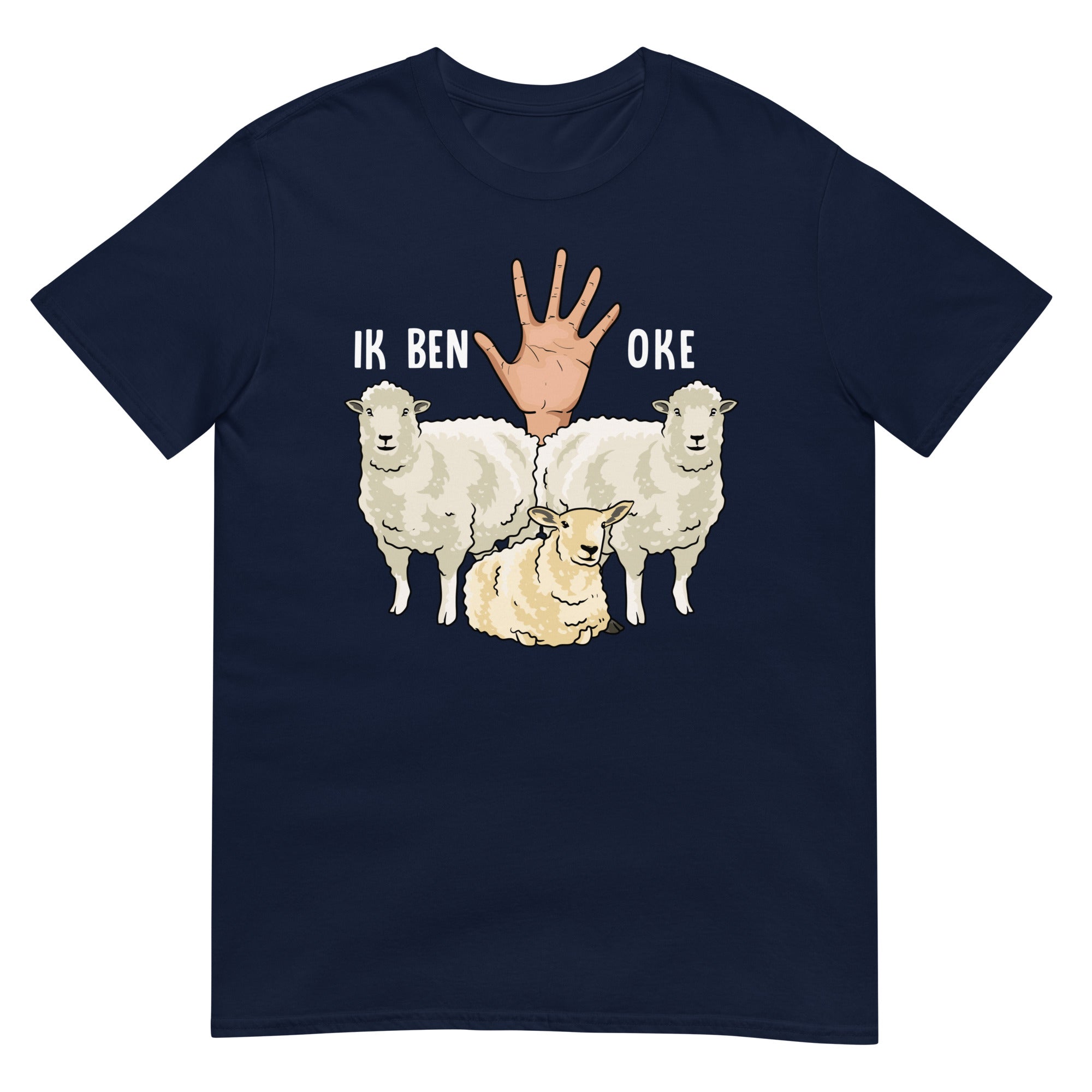 unisex Tshirt ( ik ben oke - schaap)