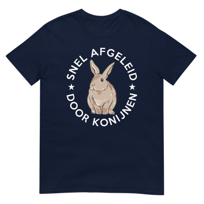 Unisex T-shirt ( snel afgeleid door konijnen)