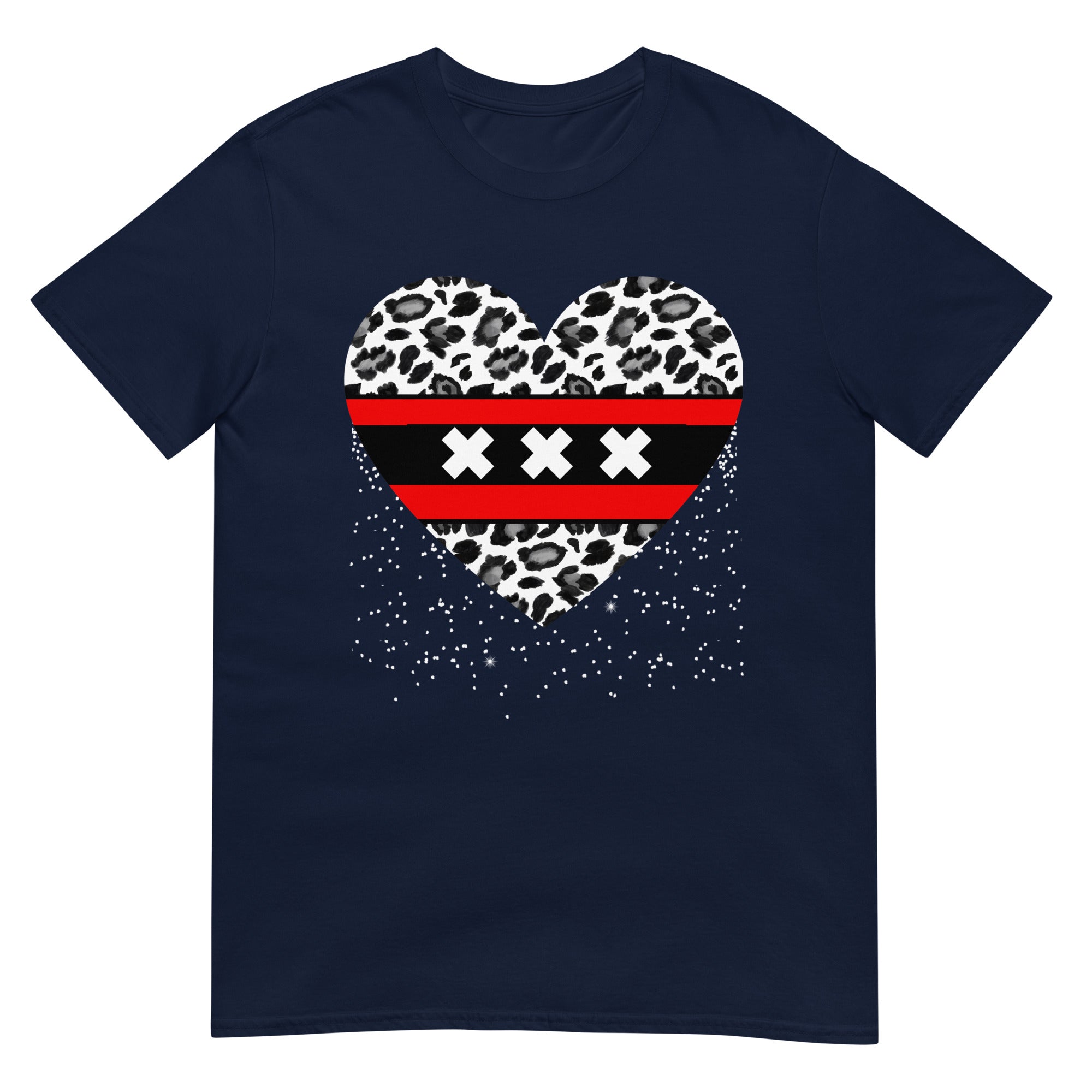 Unisex T-shirt (Amsterdam Leopard Heart)