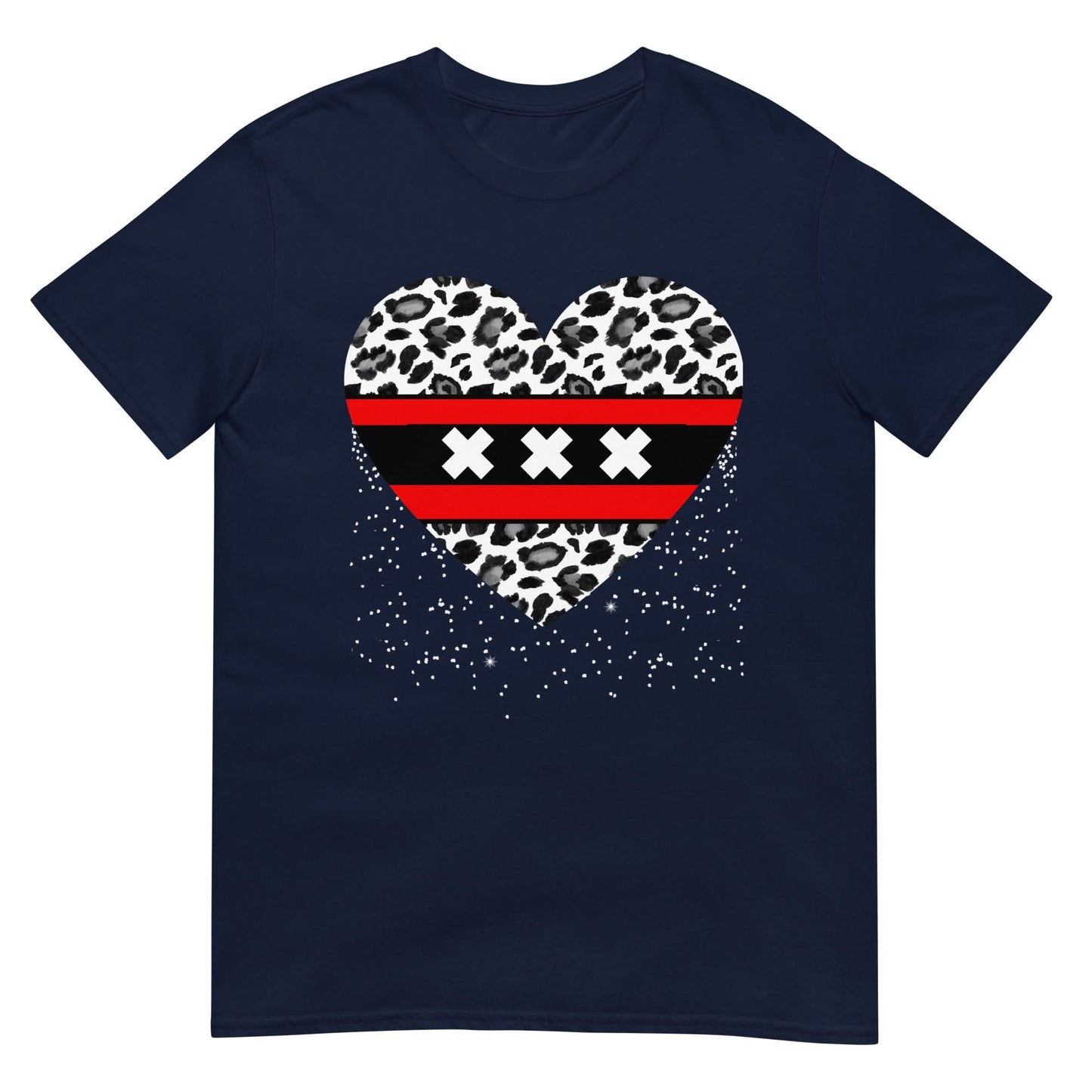 Unisex T-shirt (Amsterdam Leopard Heart)