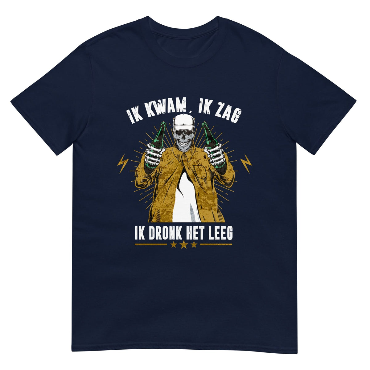 Unisex T-shirt (Ik Kwam Ik Zag Ik Dronk Het Leeg)