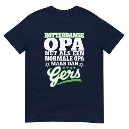 Unisex T-shirt (Rotterdamse opa, gers)