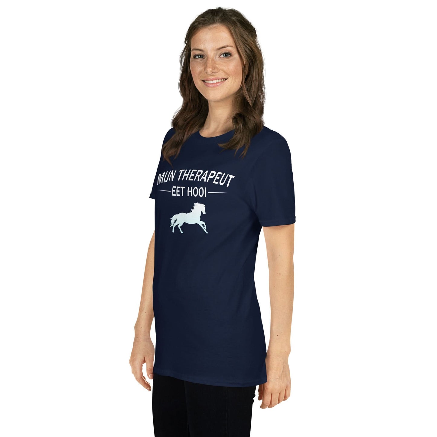 Unisex T-shirt (Mijn therapeut eet hooi)