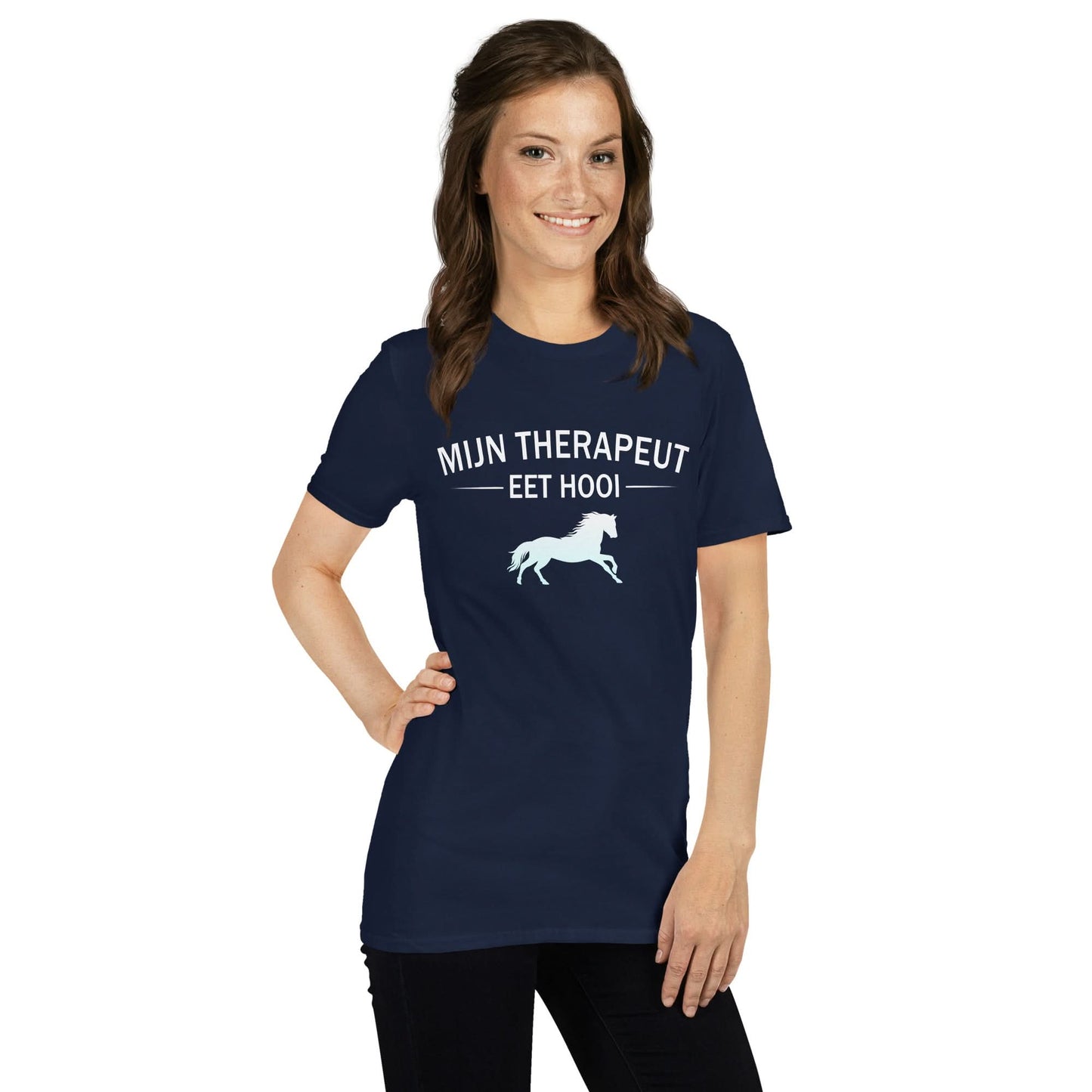 Unisex T-shirt (Mijn therapeut eet hooi)