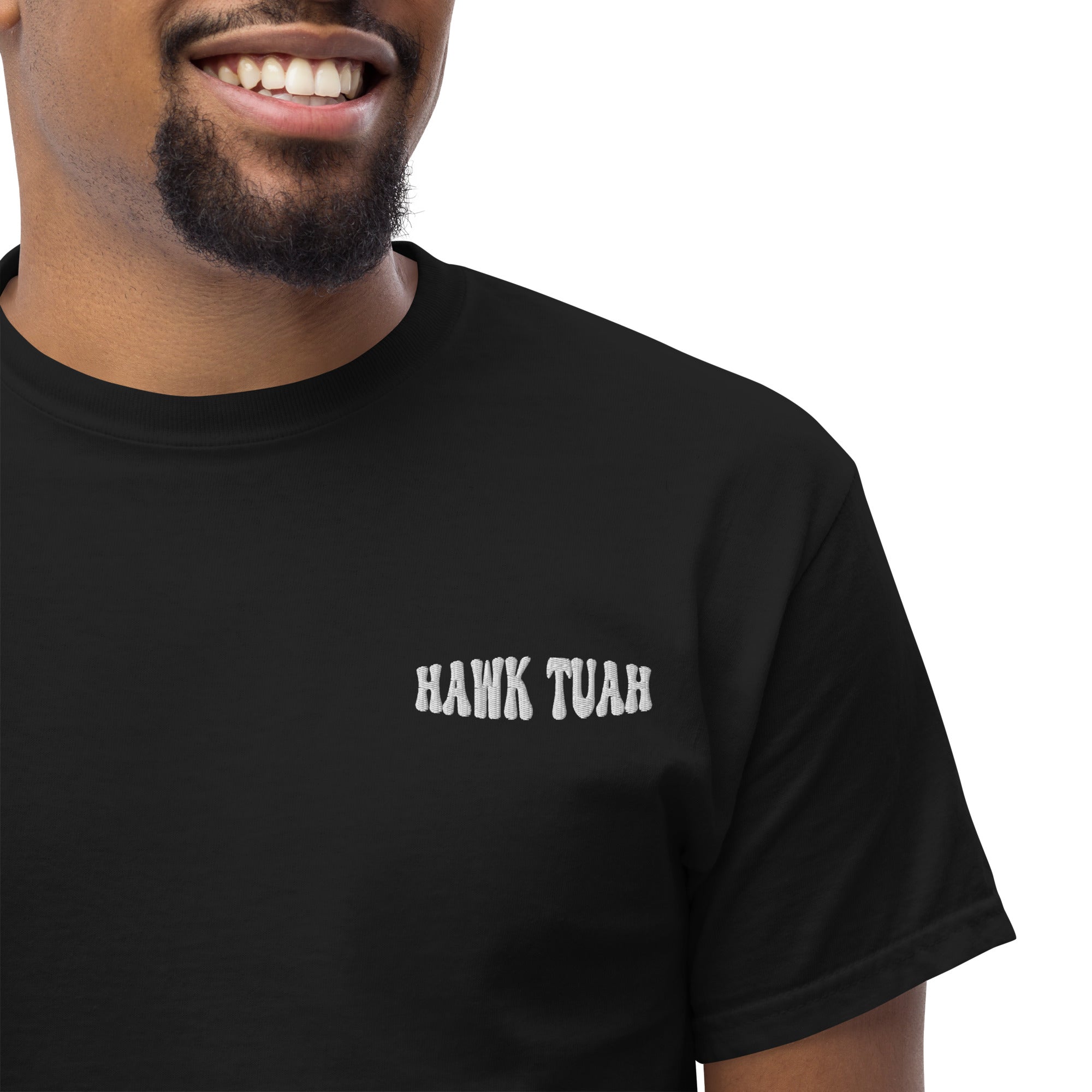 Geborduurde Classic unisex T-shirt (Hawk Tuah 2024)