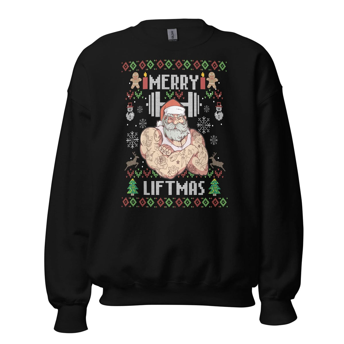 Unisex Kersttrui ( Merry Liftmas - Gym)