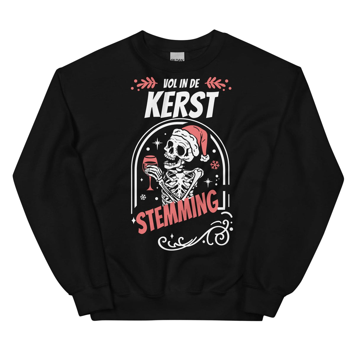 Unisex Kersttrui ( skull - Vol in de kerststemming)