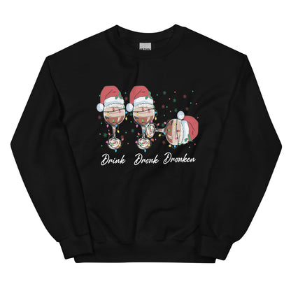 Unisex Kersttrui ( kerst - drink dronk dronken)