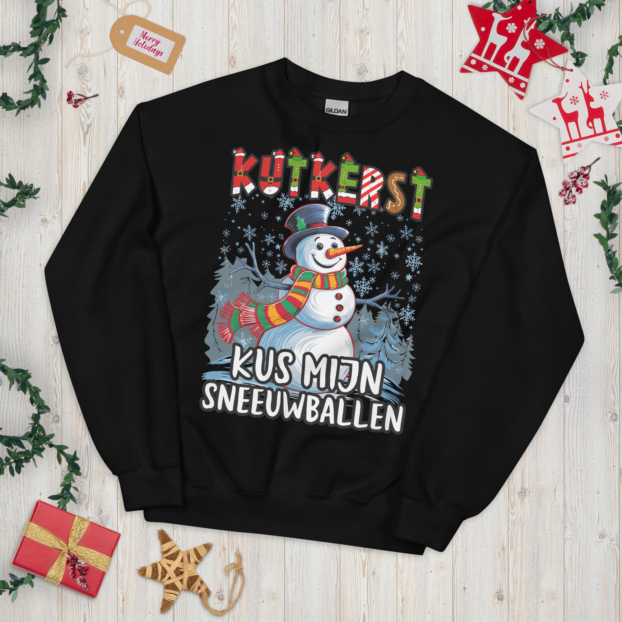 Unisex Kersttrui (kutkerst kus mijn sneeuwballen)