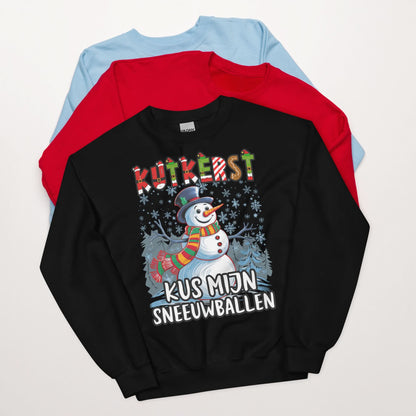 Unisex Kersttrui (kutkerst kus mijn sneeuwballen)